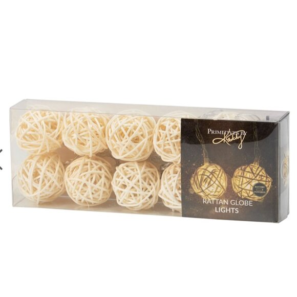 PBK Rattan Ball String Lights - Picture 2 of 3